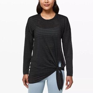 Lululemon Tie Your Practice Long Sleeve *Stripe Sz 6